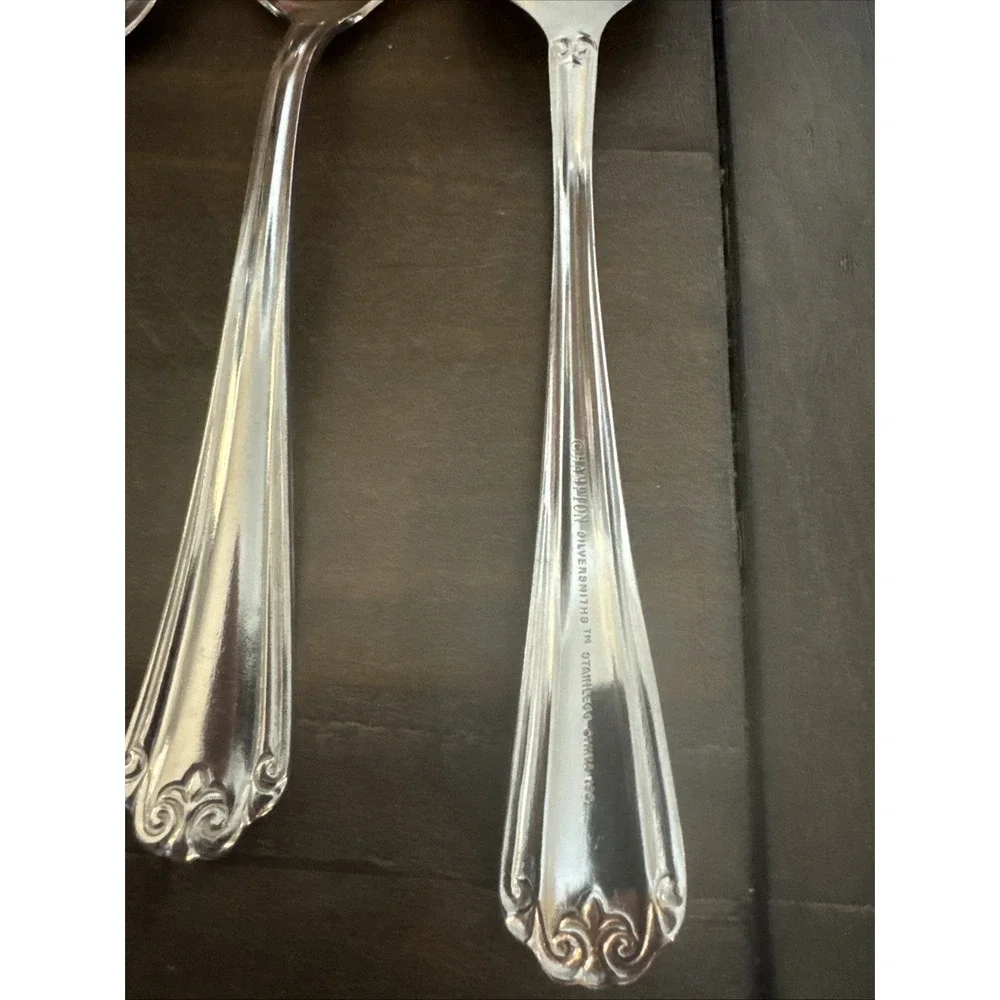 Hampton Silversmiths Katrinka 8 Soup Spoons Stainless Replacement Flatware